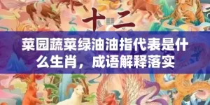 菜园蔬菜绿油油指代表是什么生肖，成语解释落实