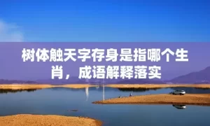 树体触天字存身是指哪个生肖，成语解释落实