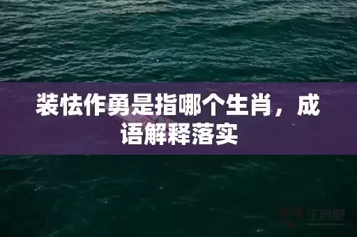 装怯作勇是指哪个生肖，成语解释落实