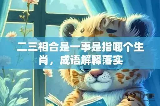 二三相合是一事是指哪个生肖，成语解释落实