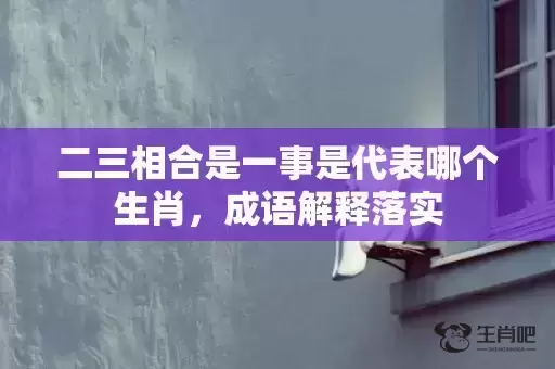 二三相合是一事是代表哪个生肖，成语解释落实