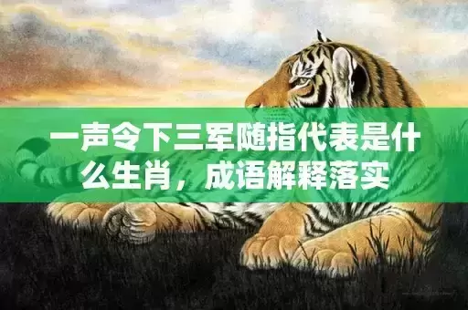 一声令下三军随指代表是什么生肖,成语解释落实 一声令下三军随指代表是什么生肖,成语解释落实