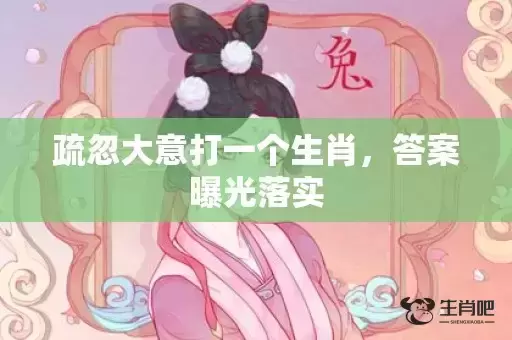 疏忽大意打一个生肖，答案曝光落实