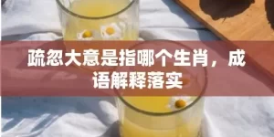 疏忽大意是指哪个生肖，成语解释落实