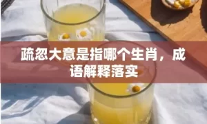 疏忽大意是指哪个生肖，成语解释落实