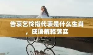 告哀乞怜指代表是什么生肖，成语解释落实