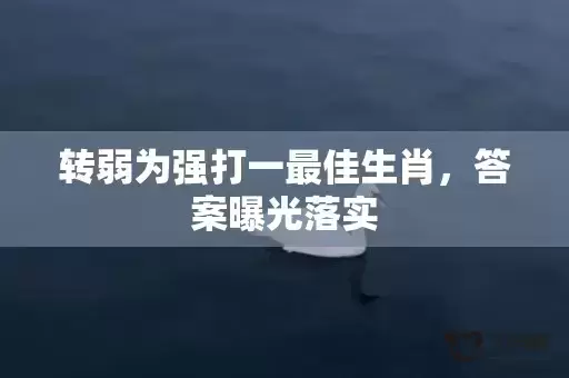 转弱为强打一最佳生肖，答案曝光落实