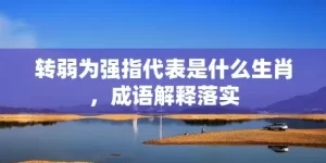 转弱为强指代表是什么生肖，成语解释落实