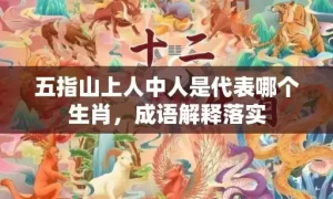 五指山上人中人是代表哪个生肖，成语解释落实