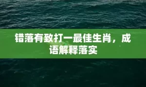 错落有致打一最佳生肖，成语解释落实