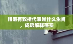 错落有致指代表是什么生肖，成语解释落实