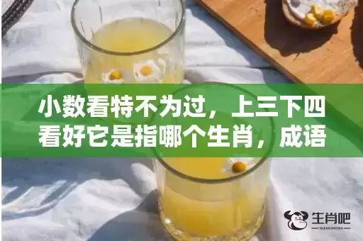 小数看特不为过，上三下四看好它是指哪个生肖，成语解释落实