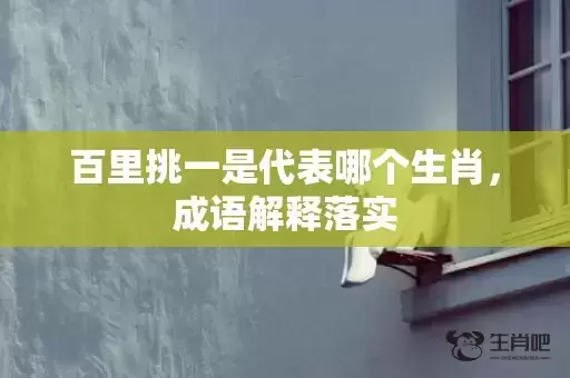 百里挑一是代表哪个生肖,成语解释落实 百里挑一是代表哪个生肖,成语解释落实