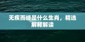 无疾而终是什么生肖，精选解释解读