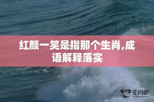 红颜一笑是指那个生肖,成语解释落实