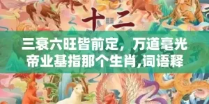 三衰六旺皆前定，万道毫光帝业基指那个生肖,词语释义解释落实