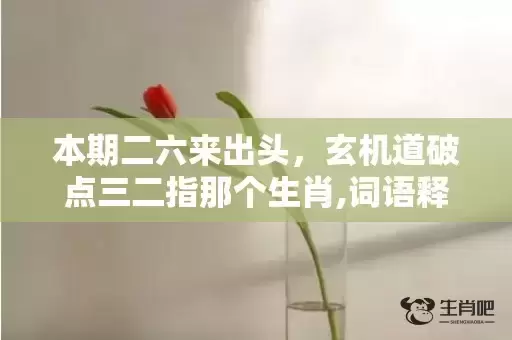 本期二六来出头，玄机道破点三二指那个生肖,词语释义解释落实