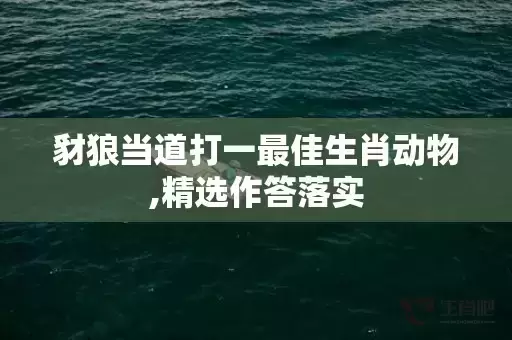 豺狼当道打一最佳生肖动物,精选作答落实