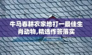 牛马春耕农家地打一最佳生肖动物,精选作答落实