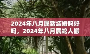 2024年八月属猪结婚吗好吗，2024年八月属蛇人搬家吉日有哪些