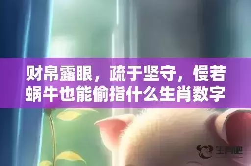 财帛露眼,疏于坚守,慢若蜗牛也能偷指什么生肖数字,标准作答落实 财帛露眼,疏于坚守,慢若蜗牛也能偷指什么生肖数字,标准作答落实