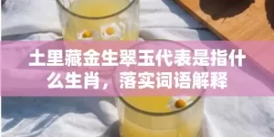 土里藏金生翠玉代表是指什么生肖，落实词语解释