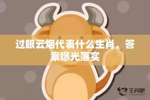 过眼云烟代表什么生肖，答案曝光落实