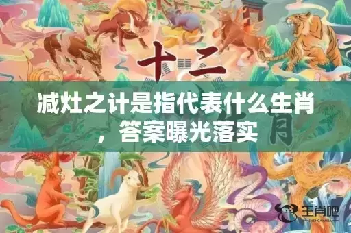 减灶之计是指代表什么生肖，答案曝光落实