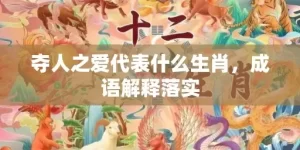 夺人之爱代表什么生肖，成语解释落实