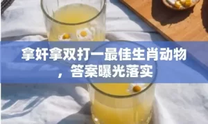 拿奸拿双打一最佳生肖动物，答案曝光落实