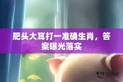 肥头大耳打一准确生肖,答案曝光落实 肥头大耳打一准确生肖,答案曝光落实