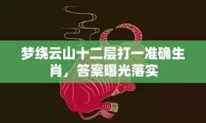 梦绕云山十二层打一准确生肖，答案曝光落实