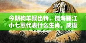 今期狗羊猴出特，搅海翻江小七煎代表什么生肖，成语解释落实