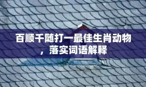 百顺千随打一最佳生肖动物，落实词语解释