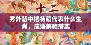 秀外慧中把特藏代表什么生肖，成语解释落实