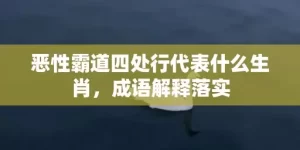 恶性霸道四处行代表什么生肖，成语解释落实