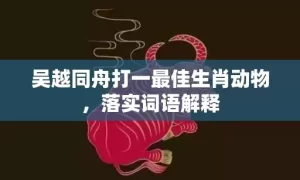 吴越同舟打一最佳生肖动物，落实词语解释