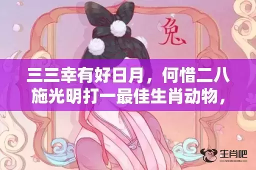 三三幸有好日月，何惜二八施光明打一最佳生肖动物，落实词语解释