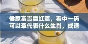 侯家富贵卖红莲，看中一码可以牵代表什么生肖，成语解释落实