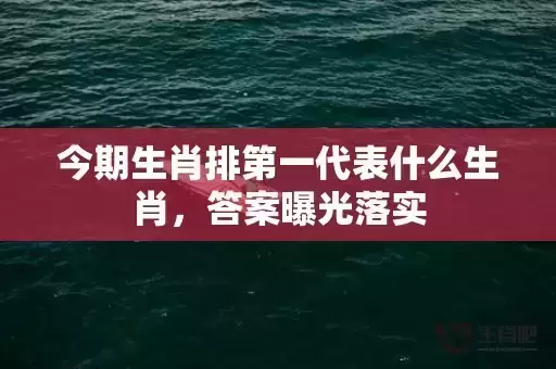 今期生肖排第一代表什么生肖，答案曝光落实
