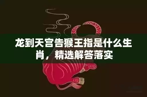 龙到天宫告猴王指是什么生肖，精选解答落实