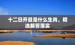 十二日开目是什么生肖，精选解答落实