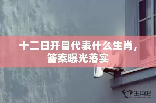十二日开目代表什么生肖,答案曝光落实 十二日开目代表什么生肖,答案曝光落实