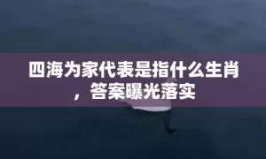 四海为家代表是指什么生肖，答案曝光落实