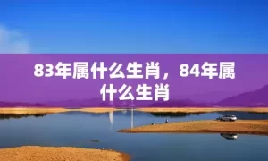 83年属什么生肖，84年属什么生肖