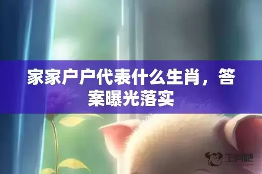 家家户户代表什么生肖，答案曝光落实