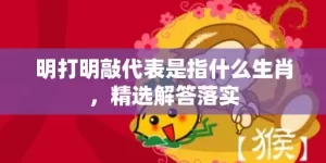 明打明敲代表是指什么生肖，精选解答落实