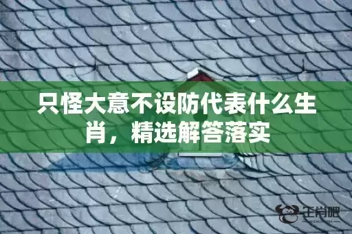只怪大意不设防代表什么生肖,精选解答落实 只怪大意不设防代表什么生肖,精选解答落实