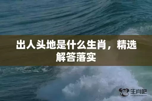 出人头地是什么生肖,精选解答落实 出人头地是什么生肖,精选解答落实