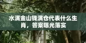 水满金山钱满仓代表什么生肖，答案曝光落实